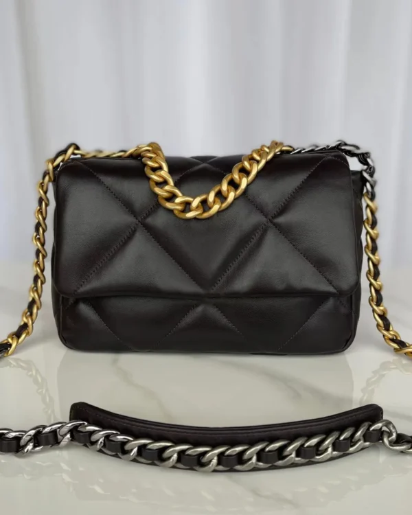 Replica Prada Padded nappa leather shoulder bag 1BD306 Black
