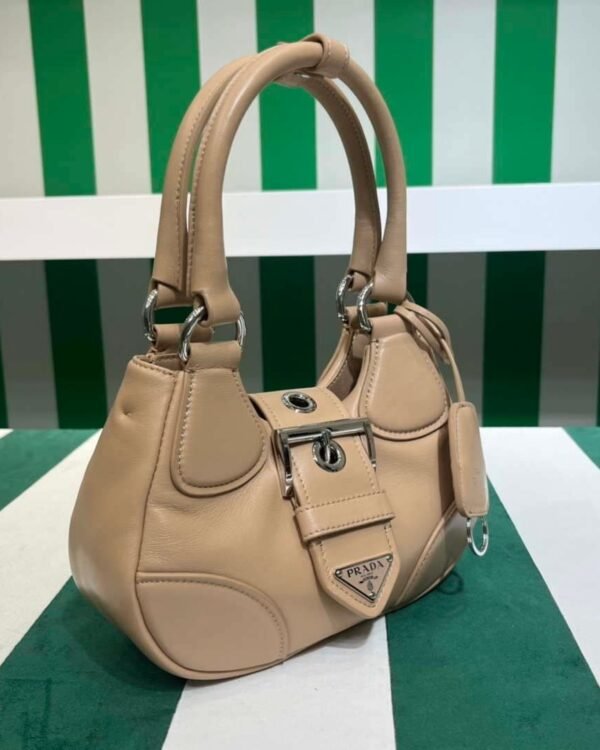 Replica Prada 1BA368 Moon padded nappa-leather bag Apricot
