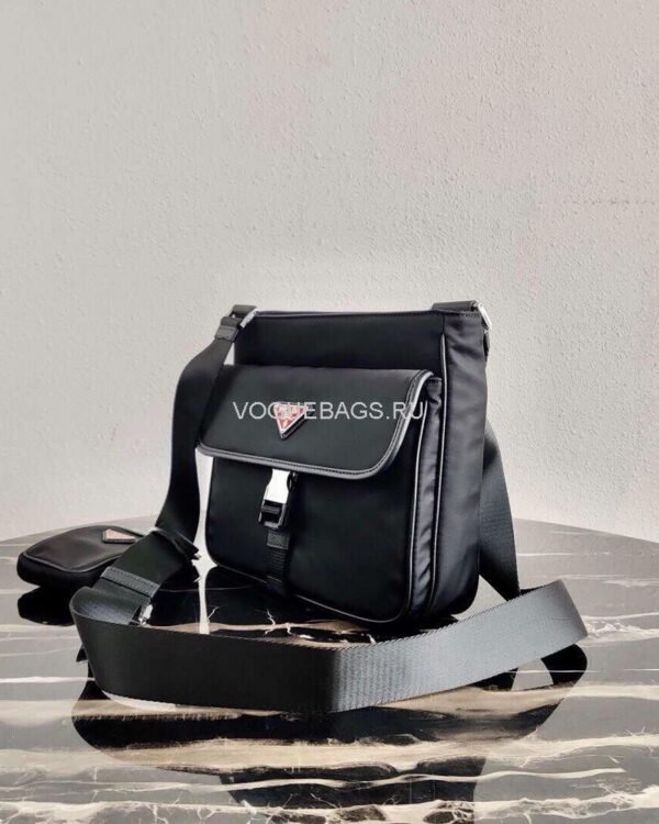 Replica Prada 2VH110 Nylon Cross Body Bag Black