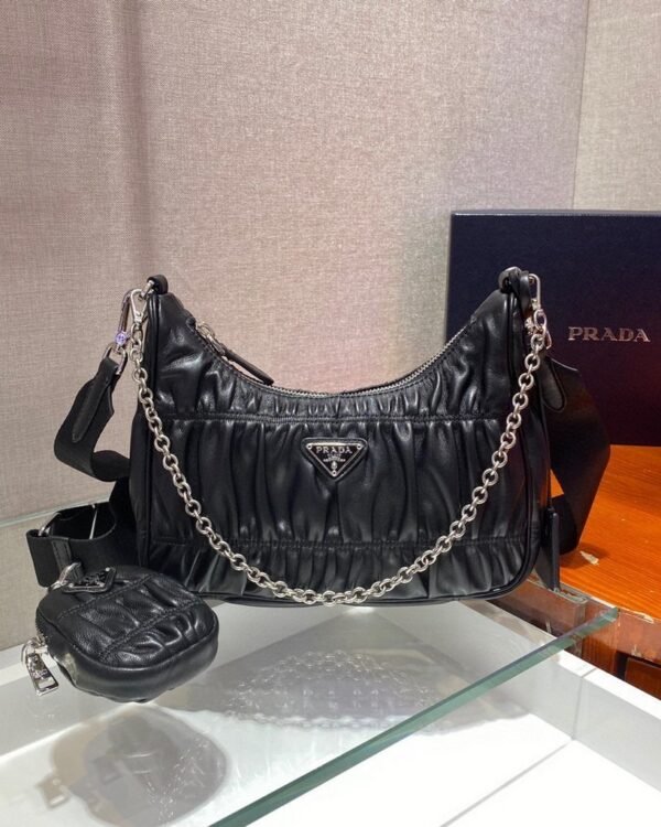 Replica Prada 1BH204 Mini Bags Prada Crossbody Leather bag In Black