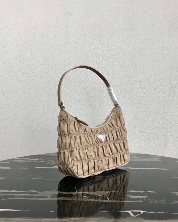 Replica Prada 1NE204 Prada Nylon and Saffiano Leather Mini Bag in Apricot