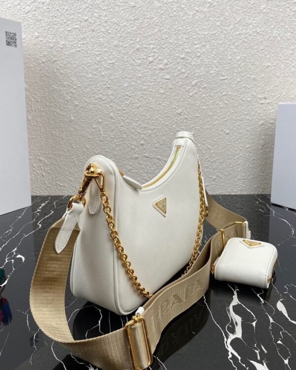 Replica Prada 1BH204 Prada Re-Edition 2005 Saffiano leather Bag in White