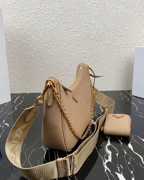 Replica Prada 1BH204 Prada Re-Edition 2005 Saffiano leather Bag in Apricot