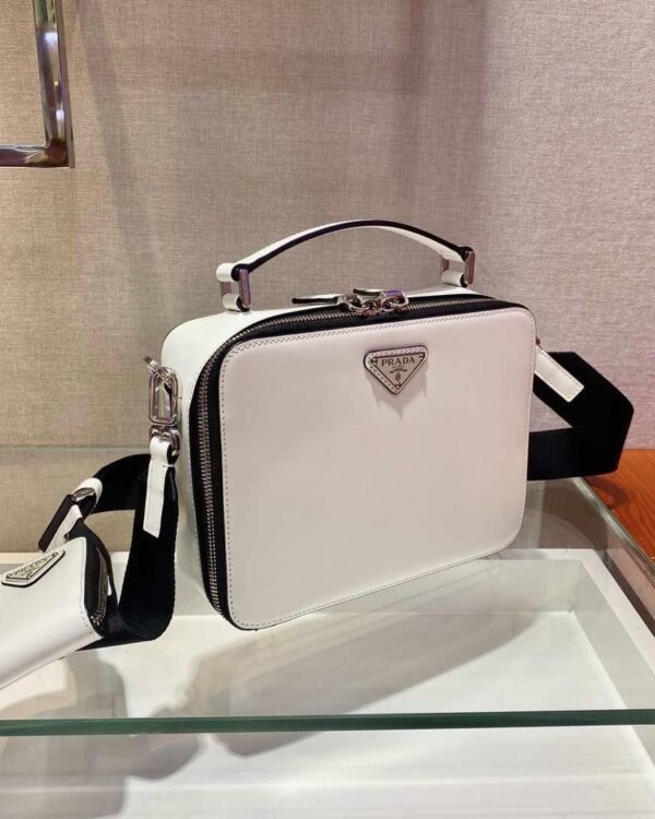 Replica Prada 2VH069 Brique Saffiano Smooth leather bag White