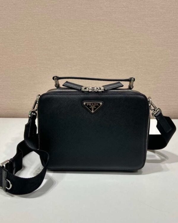 Replica Prada 2VH069 Brique Saffiano leather bag Black