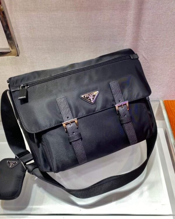 Replica Prada Medium Nylon Shoulder Bag 1BD671 Black