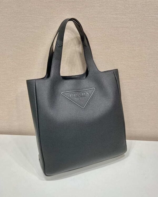 Replica Prada 2VG092 Leather Tote Shoulder Bags Black