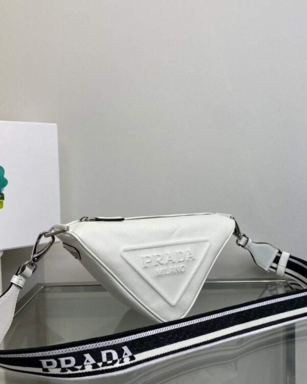 Replica Prada Saffiano Prada Triangle bag 2VH155 White