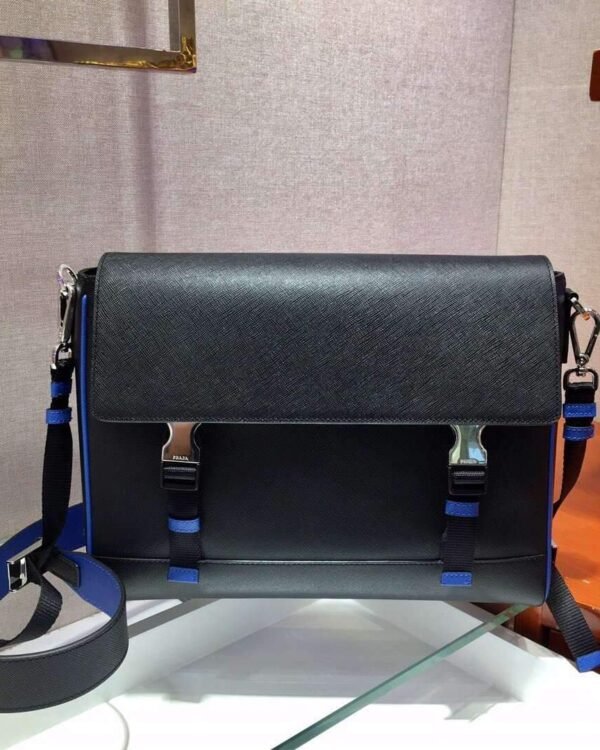 Replica Prada 2VD018 Shoulder Bag Men Black and Blue