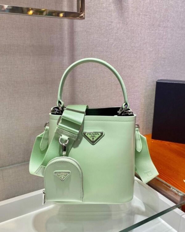 Replica Prada Panier ostrich leather 1BA319 Bag Green