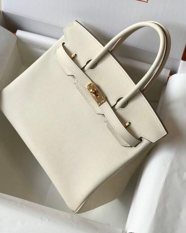 Replica Hermes Birkin Designer Tote Bag Epsom Leather 28355 White