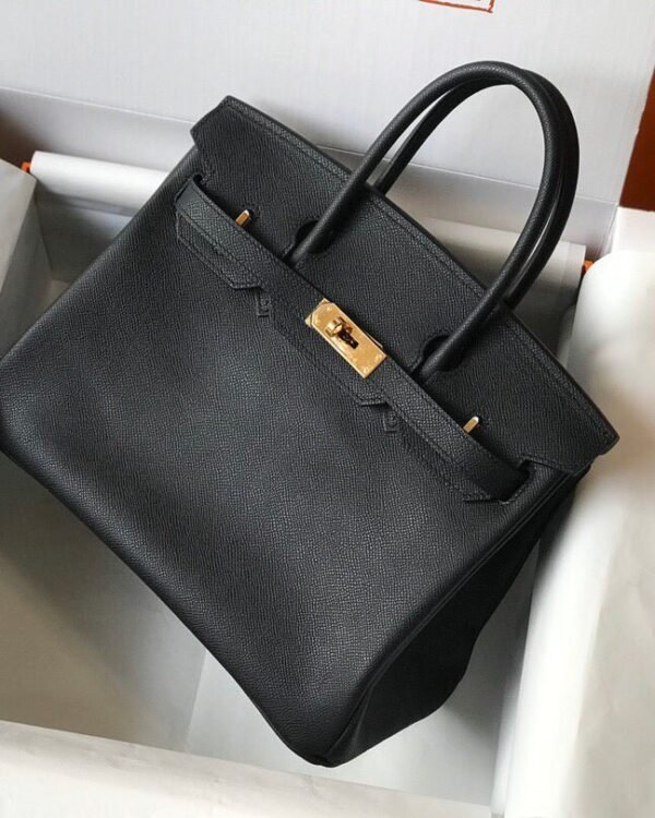 Replica Hermes Birkin Designer Tote Bag Epsom Leather 28353 Black