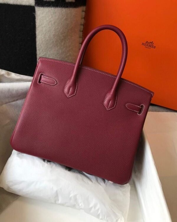 Replica Hermes Birkin Designer Tote Bag Togo Leather 28343 Wine Red