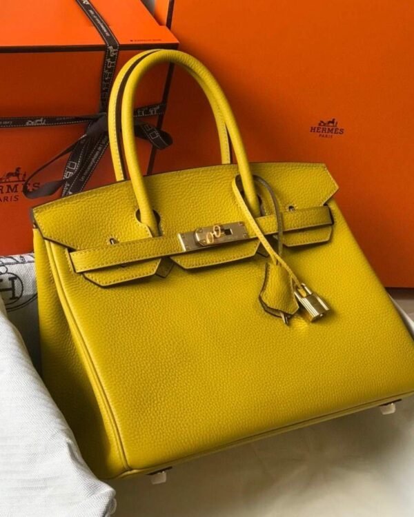 Replica Hermes Birkin Designer Tote Bag Togo Leather 28338 Yellow