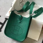 Replica Hermes Evelyne Bag Designer Hermes Mini Crossbody Real Bag 20427 Dark Green