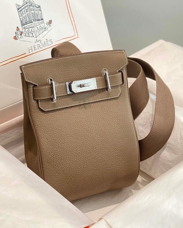 Replica Hermes H083591CK89 Hac a Dos GM backpack Elephant gray