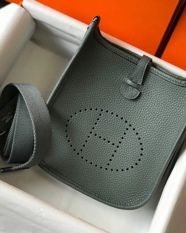 Replica Hermes Evelyne Bag Designer Hermes Mini Crossbody Real Bag 20433 Avocado Green
