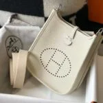 Replica Hermes Evelyne Bag Designer Hermes Mini Crossbody Real Bag 20429 Beige