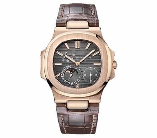 Patek Philippe Nautilus Gold Leather Replica