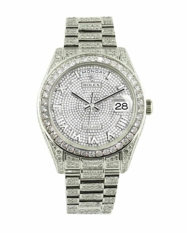 Rolex Datejust Baguette II White Gold Iced Out Diamond Dial 116300 Replica
