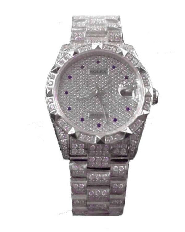 Rolex Datejust White Gold Diamond Dial Iced out 116624 Replica