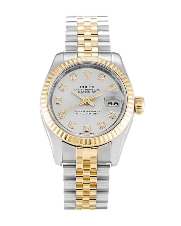 Rolex Datejust 179173 Yellow Gold & Diamond Silver Dial Replica
