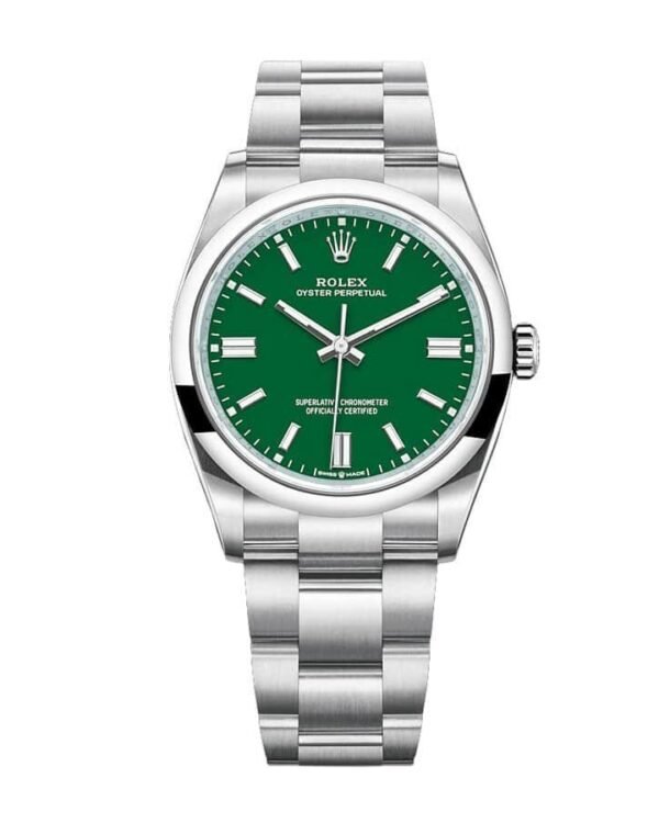 Rolex Oyster Perpetual Green Dial 126000-0005 Replica
